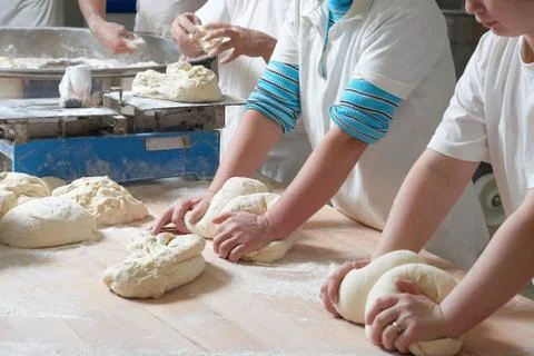 Working bakery team Stock Photos