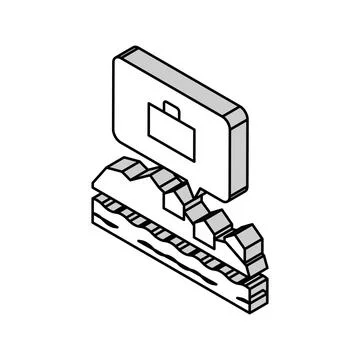 Working in beach house isometric icon vector illustration Illustrazione stock