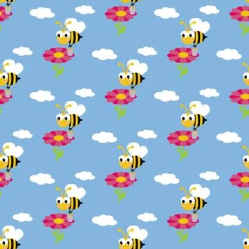 Working bee pattern Stock Illustration