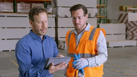Working, Blue Collar Worker, Manual Worker, Warehouse, Drywall, Lockdown, Medium Stock Footage 94122954