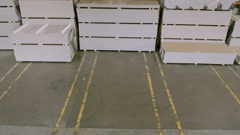 Working, Blue Collar Worker, Manual Worker, Warehouse, Drywall, Indoors, Day, Video stock 94123953
