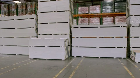 Working, Blue Collar Worker, Manual Worker, Warehouse, Drywall, Indoors, Day, Stock Footage 94128393