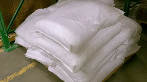 Working, Blue Collar Worker, Manual Worker, Warehouse, Drywall, Indoors, Day, Video stock 94131863