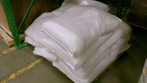 Working, Blue Collar Worker, Manual Worker, Warehouse, Drywall, Indoors, Day, Video stock 94131969