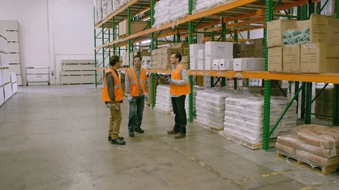 Working, Blue Collar Worker, Manual Worker, Warehouse, Drywall, Indoors, Day, Stock Footage 94393885