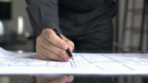 Working With Blueprints Stock-Footage 210501298