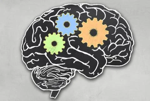 Working brain with clipping path Stock-Illustration