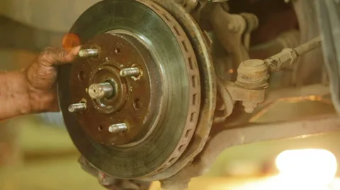 Working With Brake Disc Stock-Footage 29915001