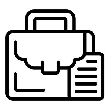 Working briefcase icon outline vector. Skill level 스톡 일러스트