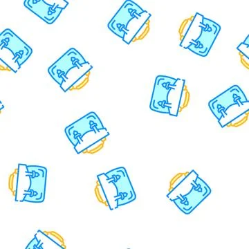 Working briefcase vector seamless pattern Stock Illustration