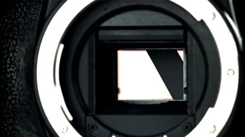 Working of a broken camera. Filmed on a high-speed camera at 1000 fps. Stock Footage 256651989