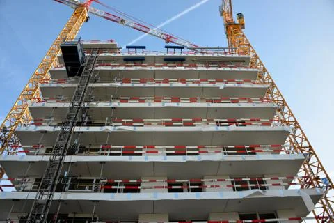 Working on a building in Antwerp Stock Photos