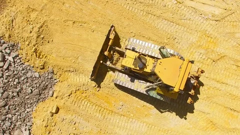 Working bulldozer on construction site. Stock Footage 71982714
