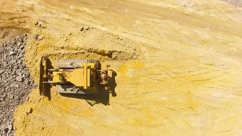 Working bulldozer on construction site. 스톡 동영상 71982801