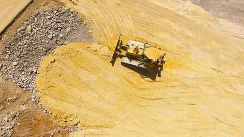 Working bulldozer on construction site. Stock Footage 71983000
