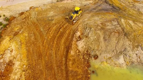 Working bulldozer. Video stock 73229872