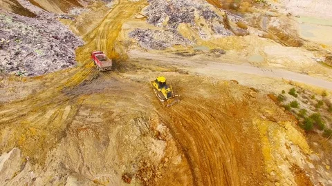 Working bulldozer. 스톡 동영상 73232190