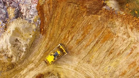 Working bulldozer. Video stock 73234386
