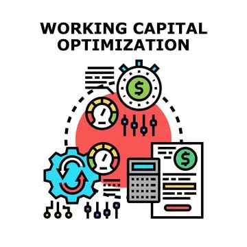 Working capital optimization process for business finance management Stock Illustration