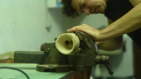 Working carpenter close up Stock Footage 204163486