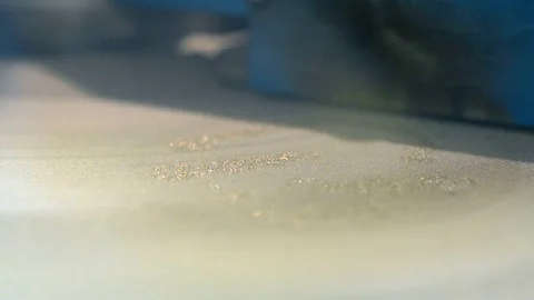 Working chamber Laser sintering machine for metal. 3D printer printing metal. Stock Footage 89312344