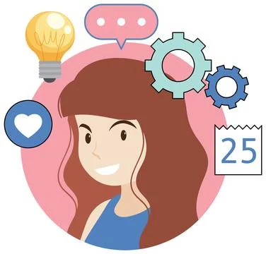 Working character flat design for web banner Stock Illustration