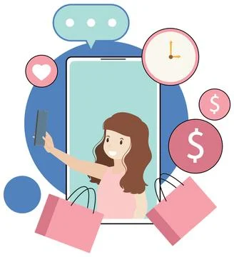 Working character flat design for web banner Stock Illustration