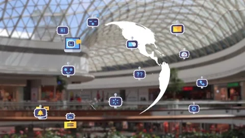 Working with chat gpt bot AI online, connecting with AI and using a chat GPT. IT Stock Footage 246735934
