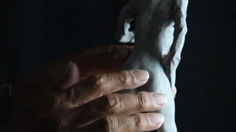 Working with clay 스톡 동영상 49987220