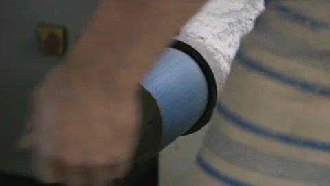 Working the clay Stock Footage 87031024