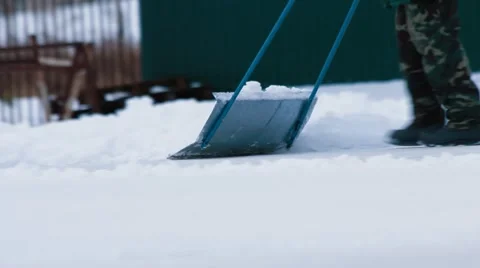 Working cleans the road from snow Stock Footage 45143044