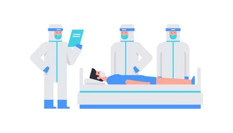 Working at clinic Stock Illustration