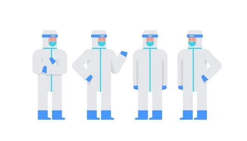 Working at clinic Stock Illustration