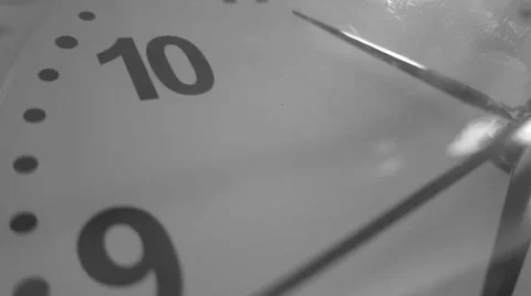 Working clock, black and white Stock Footage 64285258