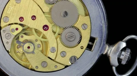 Working clock mechanism Video stock 10920420