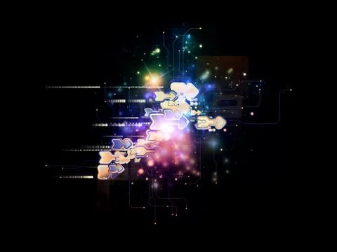 Working Cloud Technology Stock Illustration