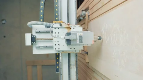Working cnc machine for woodworking Stock Footage 167516131