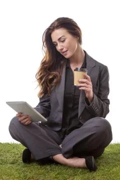 Working coffee break Stock Photos