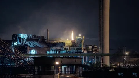 Working Coke Plant Stock Footage 244643912