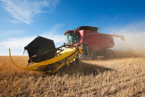 Working combine Stock Photos