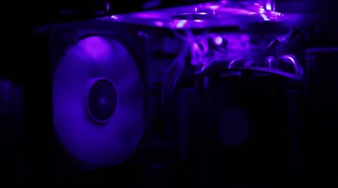 Working Of Computer Cooling Fan Stock Footage 58288846