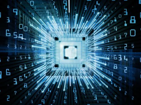 Working Computer CPU Stockillustratie