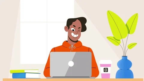 Working On a Computer Explainer for After Effects Stock After Effects