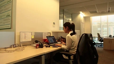 Working on computer Stock Footage 77048507