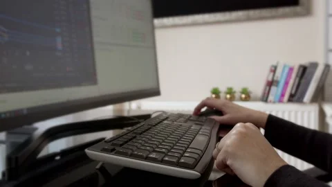 Working On Computer Stock Footage 166898749
