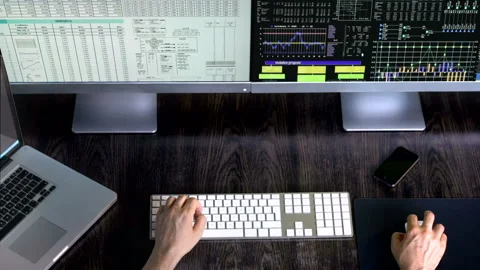 Working On  Computer Stock Footage 210467093