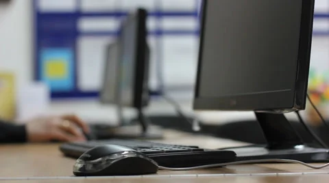 Working on computer in office Stock Footage 38089642
