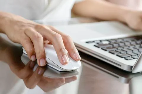 Working with computer Stock Photos