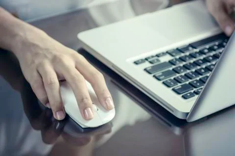 Working with computer Stock Photos