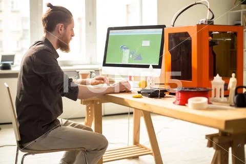 Working with Computer Program Stock Photos